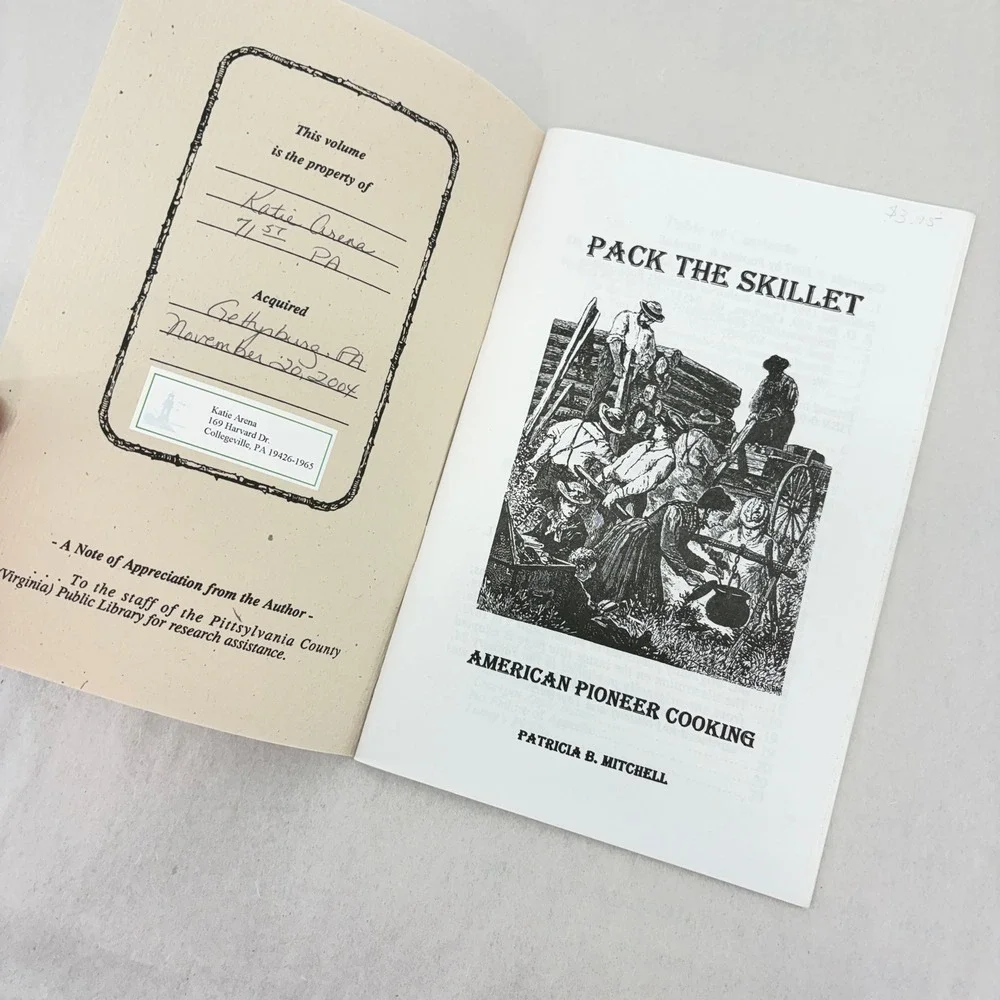 Civil War Pioneer Cooking Laundry Practice Book Lot Mescher Mitchell Reenactment